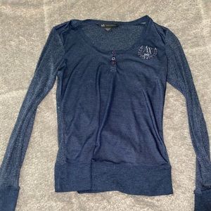 Armani exchange navy long sleeve